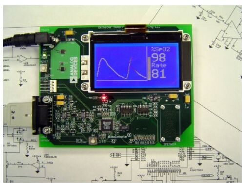 Low cost, small size pulse oximeter solution.