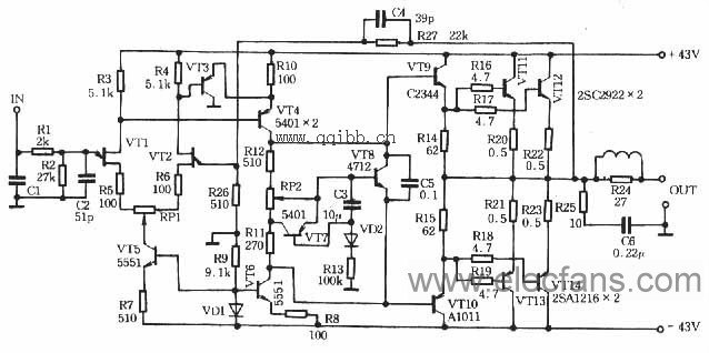 Production of 80W Class A power amplifier circuit