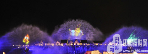 Appreciation of the effects of projection water curtains around the world-Singapore, Thailand water curtain