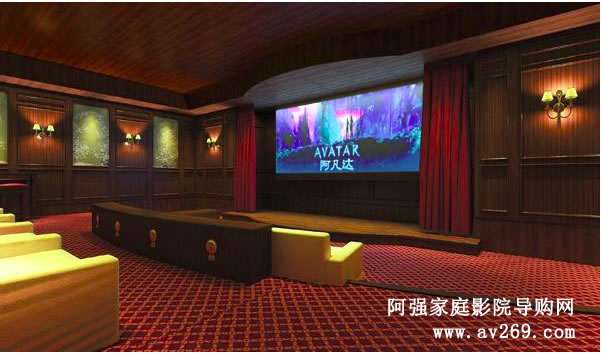 Home theater decoration design renderings