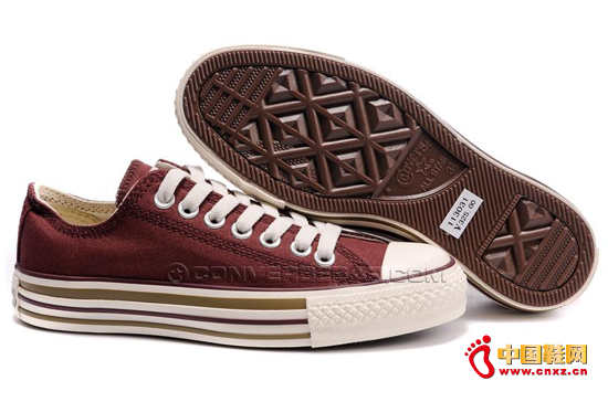 Converse overseas version of multi-line deep coffee low help