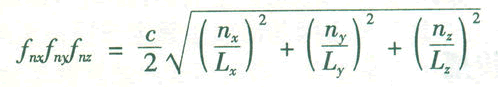 Resonance frequency formula