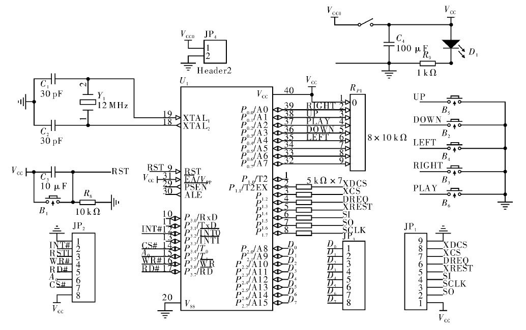 Figure 3 MCU module hardware circuit