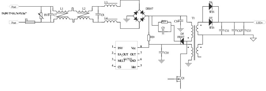 Main circuit and start circuit
