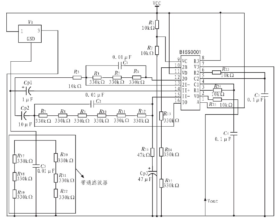 Figure 2 Thermal release human body infrared circuit diagram