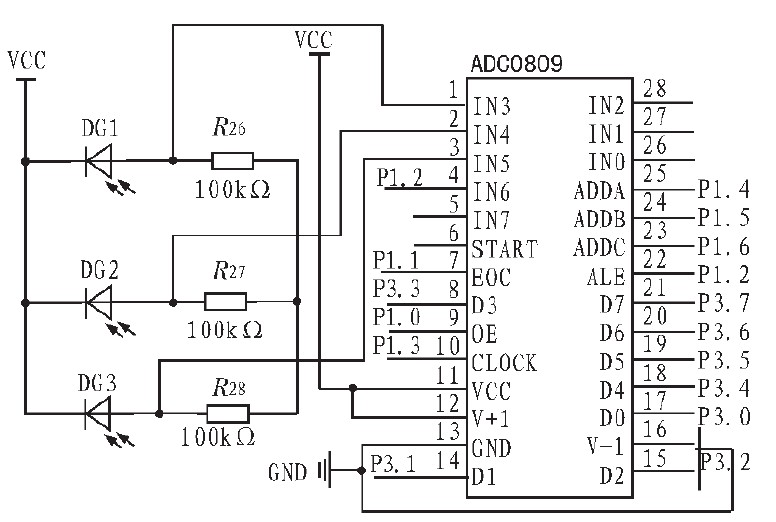 Figure 5 Photometric acquisition circuit diagram