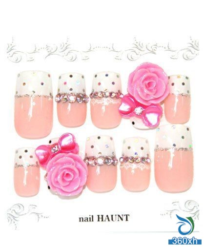Pink manicure is the favorite of sweet girls