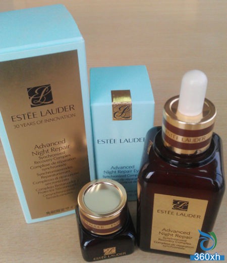 Estee Lauder Small Brown Bottle Facial Essence (pictured right) + Eye Essence (left)