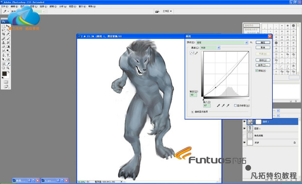 Fantuo 680s digital tablet special tutorial-werewolf