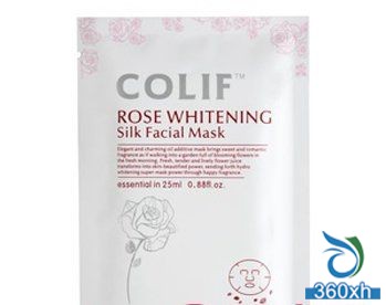 Calif Rose White Silk Mask