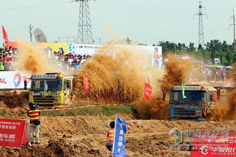 Mercedes-Benz truck in the exquisite test field