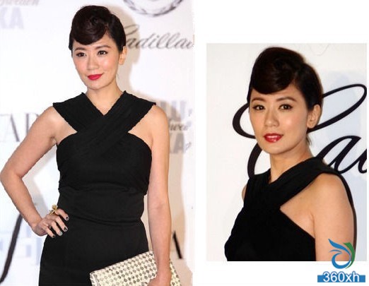 How does the actress use lip color to enhance sexy charm?
