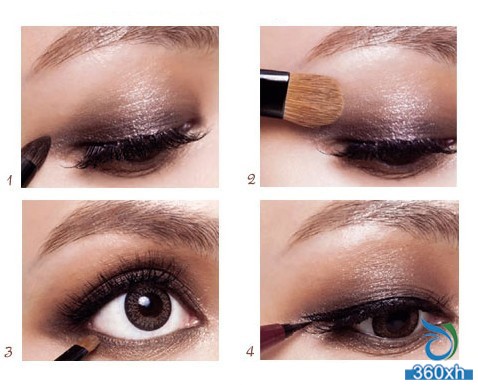 Smokey Eye Makeup + Smudge Lips Create a beautiful autumn and winter makeup