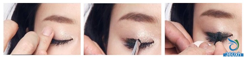 Create glamour eye makeup