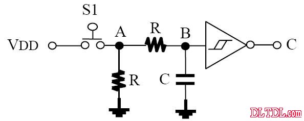 Button anti-shake circuit diagram
