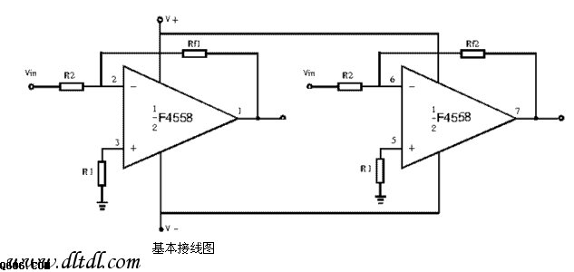 JRC4558 typical application circuit diagram