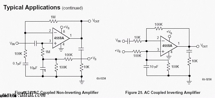 JRC4558 typical application circuit diagram