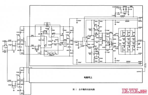 Simple balanced power amplifier circuit 1