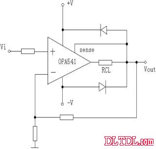 OPA541 power amplifier circuit schematic