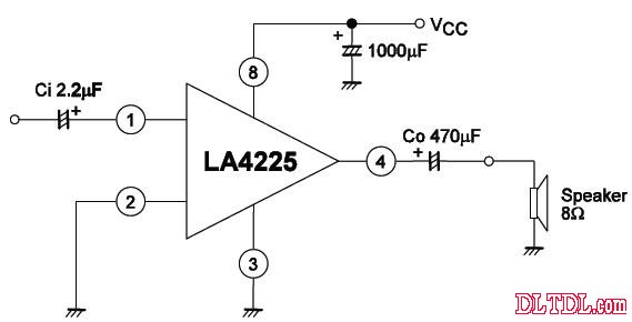 Simple audio amplifier circuit diagram