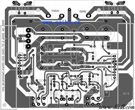 TDA1521 power amplifier circuit board schematic