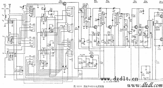 Eight-transistor three-band radio - Panda brand B-802-1 radio circuit diagram