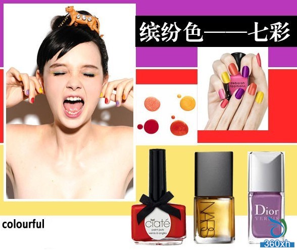 Winter is not dull, candy-colored nail art is accompanied