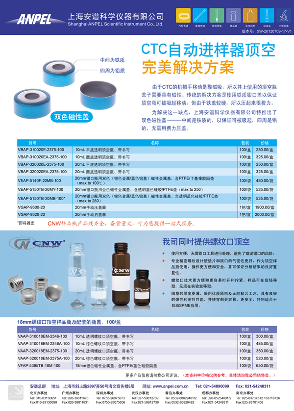 CTC Autosampler Headspace Perfect Solution