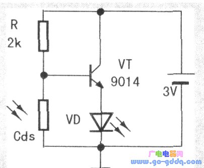 Single tube light control experiment circuit