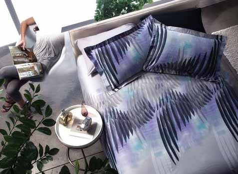 Silk fabric bedding enhances the elegance of the bedroom