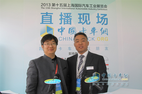 Chen Hongguo, vice president of Knorr Commercial Vehicles China, visited China Truck Network Live Rooms