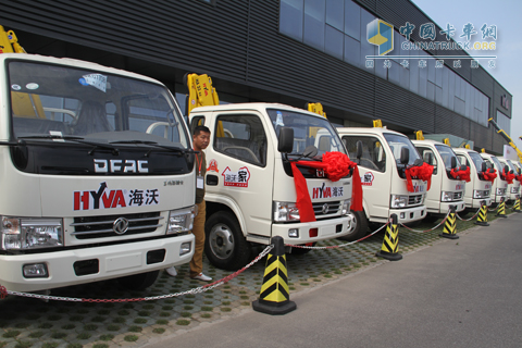 Haworth delivers 12 truck cranes to the first service stations