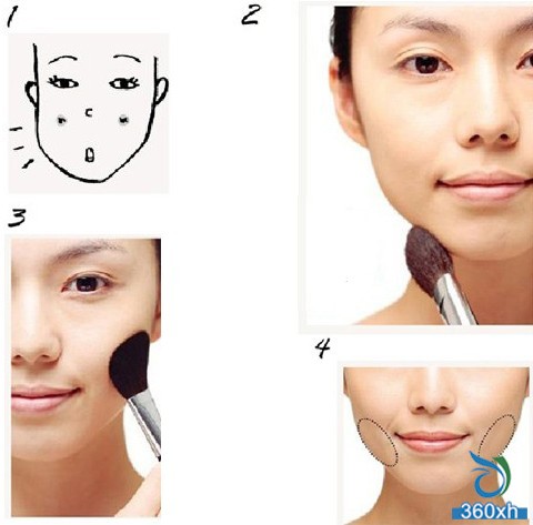 Apply makeup techniques to give your facial features