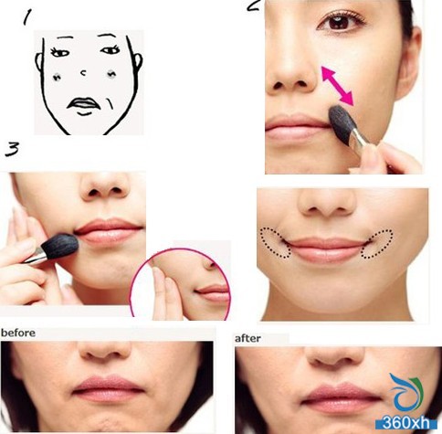 Apply makeup techniques to give your facial features