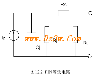 PIN photodiode structure and equivalent circuit diagram