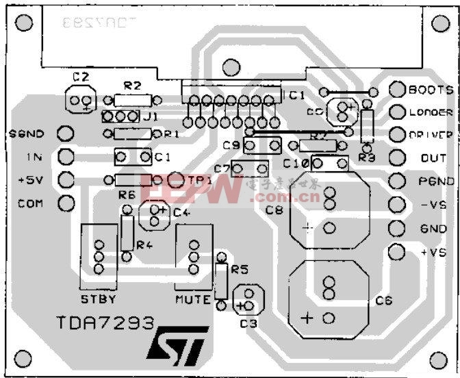 TDA7293 audio power amplifier circuit diagram and PCB