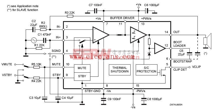 TDA7293 audio power amplifier circuit diagram and PCB