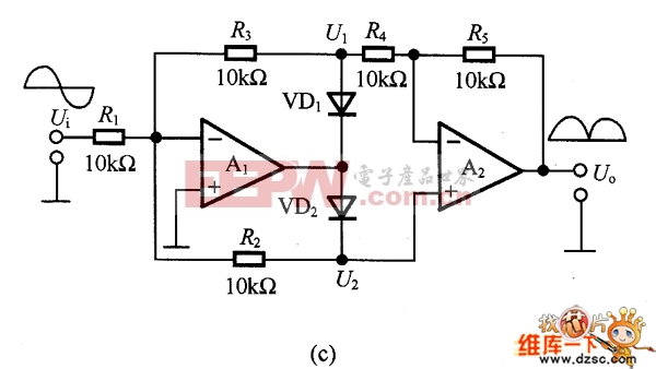 (c) Circuits de valeur absolue avec une résistance égale