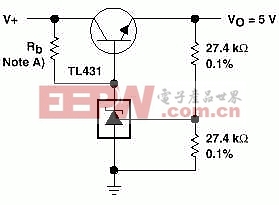 TL431 basic circuit and high precision adjustable DC regulated power supply circuit