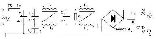 Figure 1 EMI filter circuit