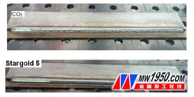 Figure 1 Using different shielding gases to solve the problem of too much scale on the surface of the weld 图1 采用ä¸åŒä¿æŠ¤æ°”体,解决焊ç¼è¡¨é¢æ°§åŒ–皮太多的问题
