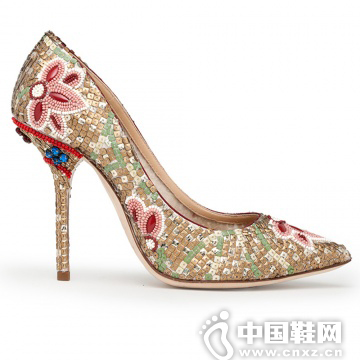 Dolce&Gabbana é‡‘è‰²å¥¢åŽäº®ç‰‡é«˜è·Ÿéž‹