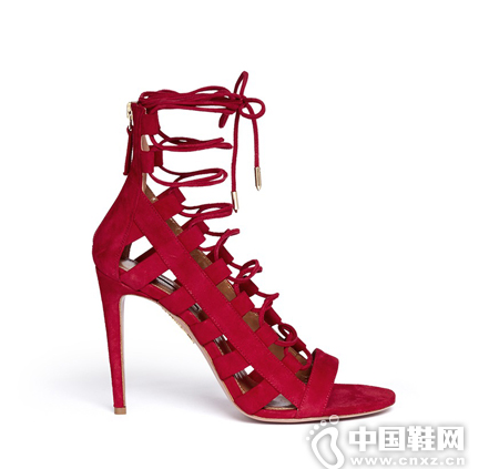 AQUAZZURA éº‚çš®é•‚ç©ºç³»å¸¦é«˜è·Ÿéž‹