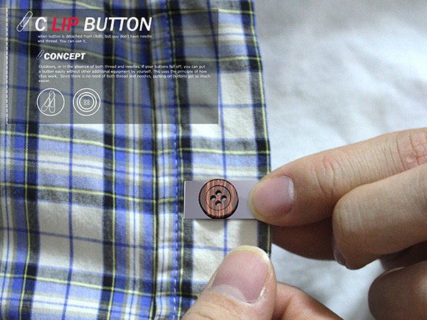 Clip-on shirt button