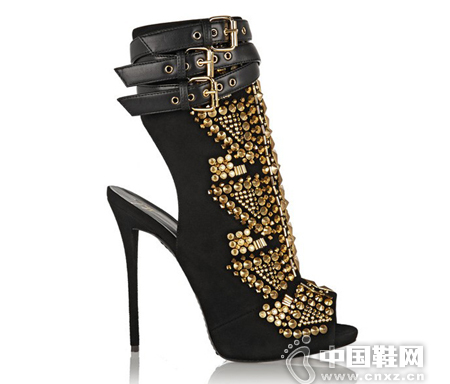 Giuseppe Zanotti ç¼€é¥°ç»’é¢é«˜è·Ÿéž‹