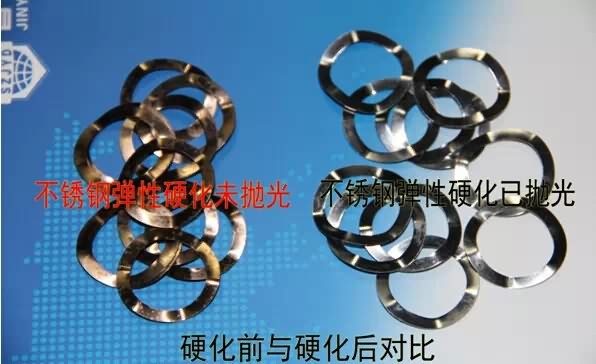 Stainless steel elastic hardened polished