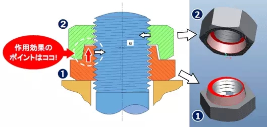 Never loosen the nut diagram 1