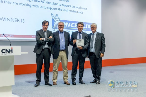 Michelin won the "Best Supplier" award from Case New Holland Industry Group