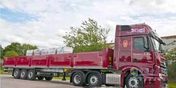 Schmidt's brick special transport semi-trailer in Germany