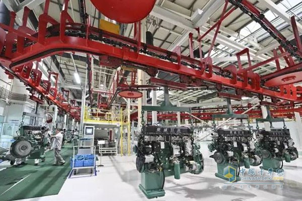 Modern diesel engine production line, assembly line and finished product line